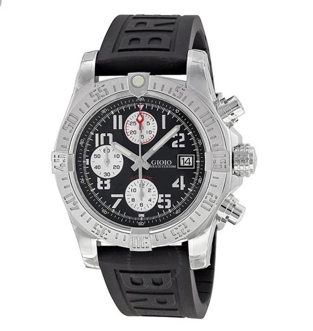 Montre chronographe à Quartz pour hommes, 46mm, saphir noir vert, bracelet en cuir, boucle ardillon, cristal saphir, étanche