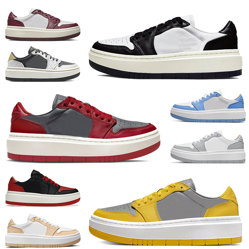 

1 low Elevate Designer Casual Shoes 2022 Women Mens Jumpman 1s Team Red Wolf Grey University Blue Black White Silver Toe UNLV Platform Rubber Bottom Sneakers Trainers, A4 unlv