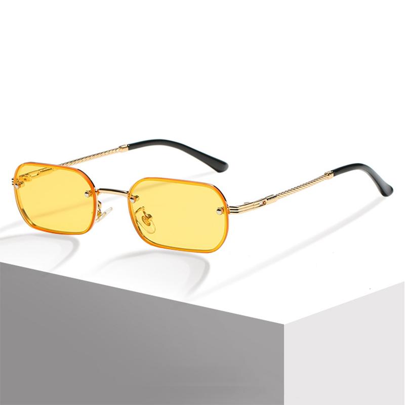 

Sunglasses Brand Design Luxury Small Square Gradient For Women Men Classic Vintage Fashion Male Ladies Driving Yellow GlassesSunglasses