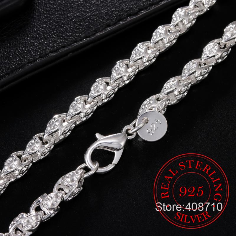 

Chains Men's Chain 925 Sterling Silver 20/24 Inch 5mm Faucet Necklace For Women Man Fashion Wedding Engagement Charm JewelryChains