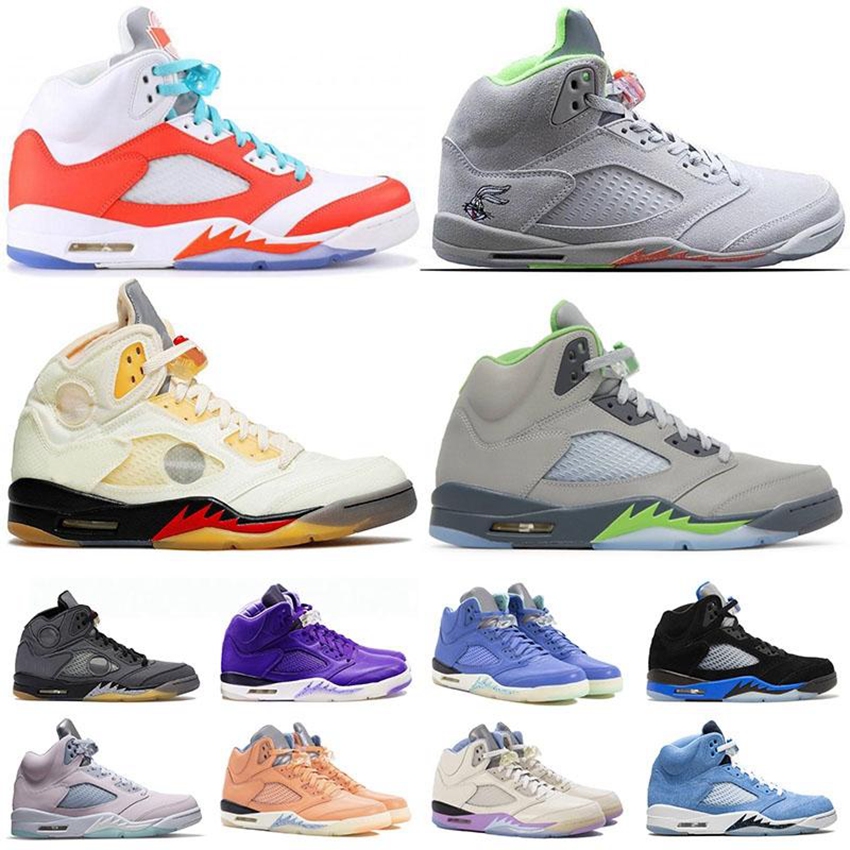 

5 5s men basketball shoes Sandals Black Muslin Sail What The Valentines Day mens sneakers women, 40