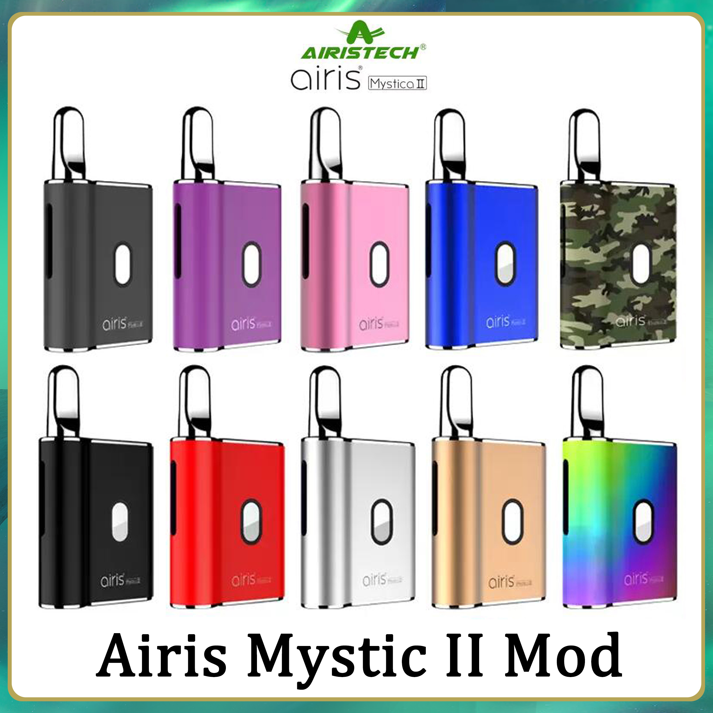 

100% Authentic Airis Mystica II 2 Mod 450mah Variable Voltage Battery 12mm Designed Diameter Fit 510 Thread Thick Oil Tank Cartridges