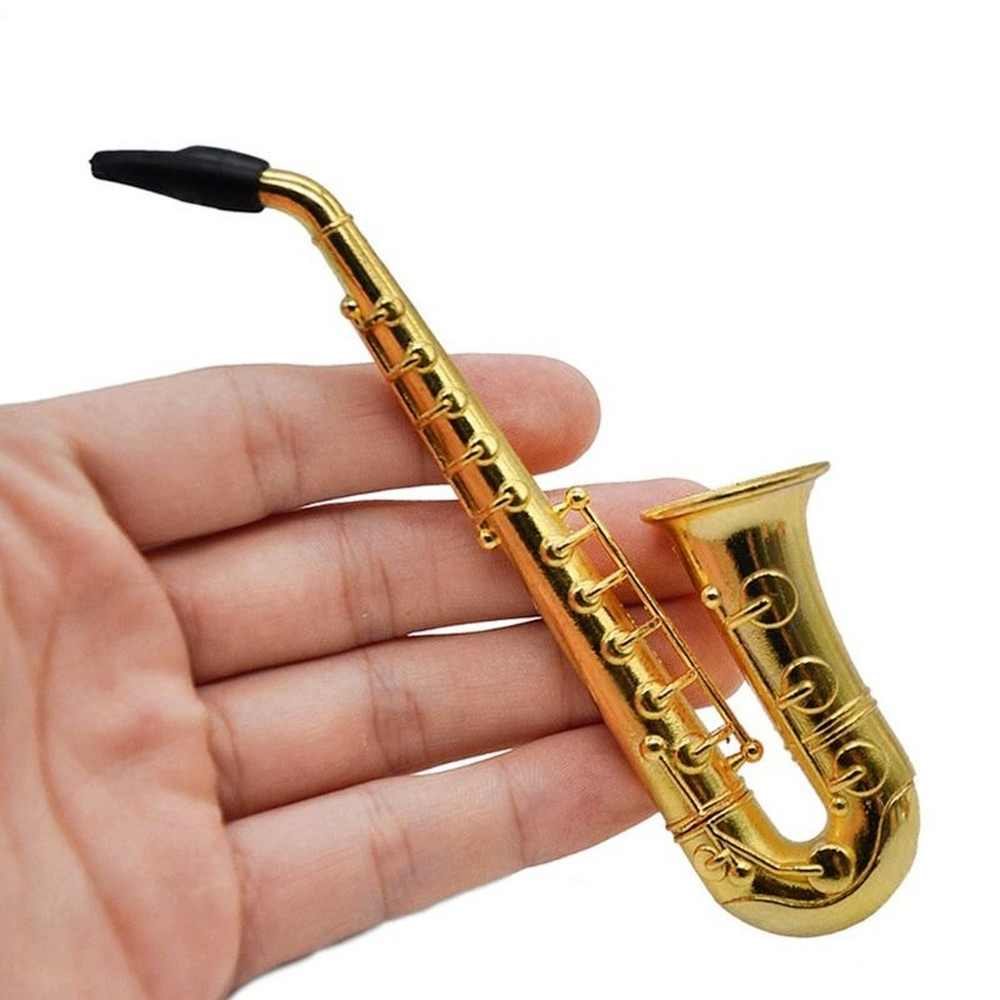 Unique Saxophone Mini Portable Smoking Pipes Bong Metal Gold Sax Tobacco Herb Pipe Weeding Accessories Gifts for Men-image-1097658644