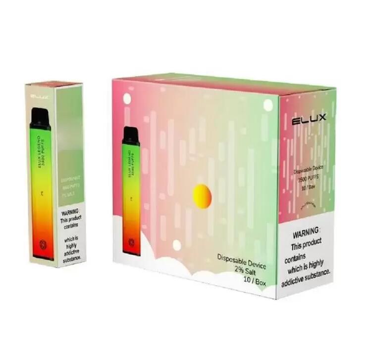 

Elux Legend 3500Puffs Disposable E cigarettes Vape Pen 8ml 2% Prefilled Cartridge Pod Device 850mAh Battey geek plus esco bar