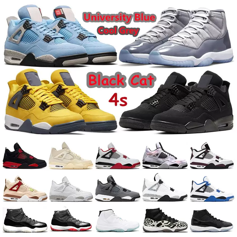 

University Blue men Basketball Shoes 4 Hyper Royal Dark Mocha Shadow 2.0 4s White Oreo Zen Master 13s Red Flint Black Cat 11s Cool Grey Women sneakers Sports Trainers, Shoes (8)