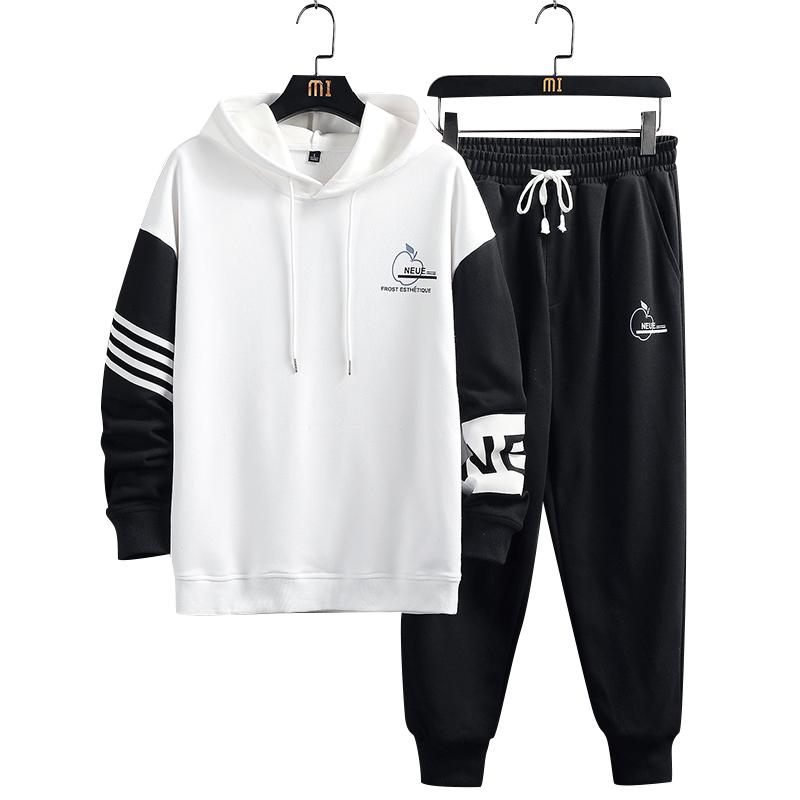 

Men' Tracksuits Sports Clothing Mens Joggers Set Outfits Men Patchwork Printing 2 Piecs Sweat Suits Sweatshirts Sweatpants SetsMen, Blue