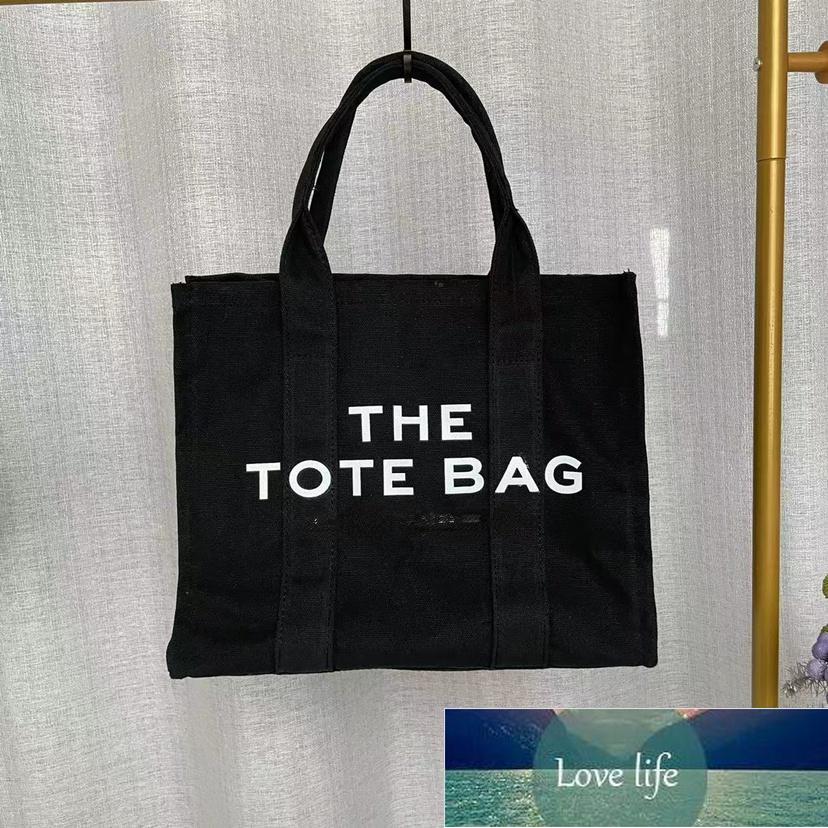 

Shoulder Bag mj Canvas Women Large Tote with Logo marc Cloth Shopper Letter Printing Crossbody Bags Handbag Ins, Beige