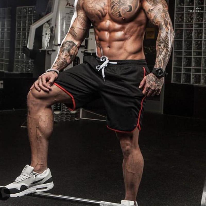 

Men's Shorts Summer Gym Men Fitness Short Pants Bodybuilding Workout Joggers Mesh Quick Dry Beach Male Sportswear BottomsMen's, Black