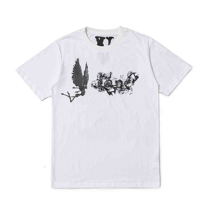 

Tide Summer Brand Big v Devil Angel Smoke Printing Men' and Women' Fashion Casual Round Neck Short Sleeve T-shirt