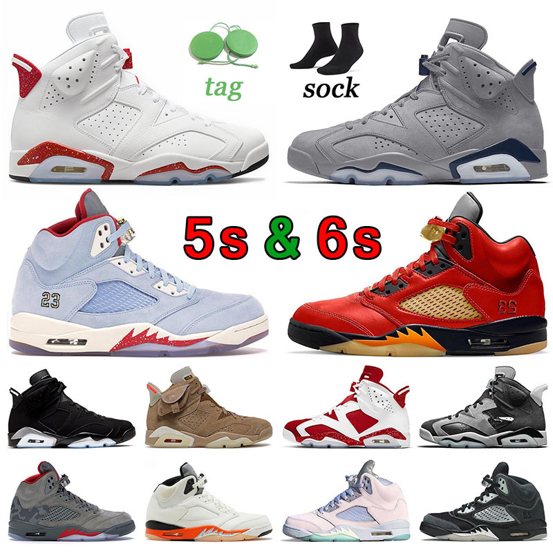

Top quality 5 5s mens womens basketball shoes big size 12 13 men jumpman 6 6s red oreo hommes tech chrome tv olive hare prfc we the best georgetown black sneakers trainers, A46 40-47 easter