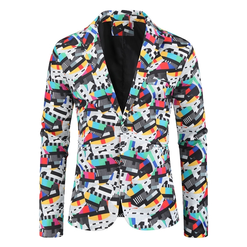 

Men's Suits Blazers Stylish Men's Casual Blazer Jacket Floral Printed Suit Slim Fit One Button Suit Coat Jacket with Plus Size S-4XL 220826, Multi
