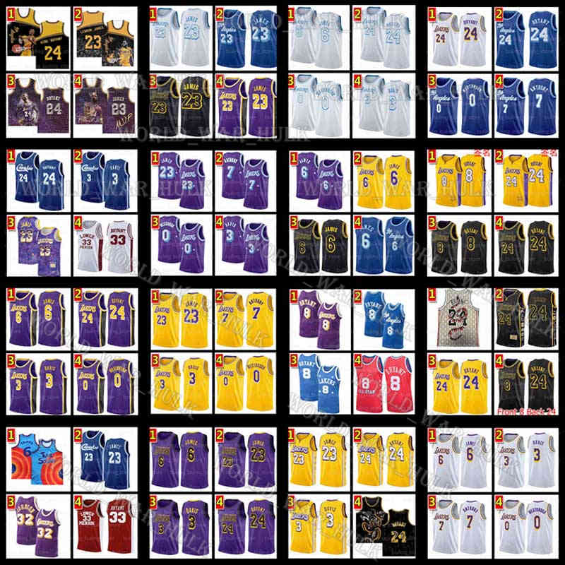 

LeBron James Basketball Jersey Los Angeles''Lakers''Russell Westbrook 0 23 6 Carmelo Anthony 7 Davis Movie Space Jam Tune Squad Lower Merion Black Mamba Jerseys