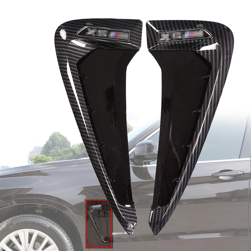 

Car Side Fender Air Vent Decal Decoration sticker Cover Trim For BMW X5 F15 X5M F85 2014-2018 Auto Styling207B
