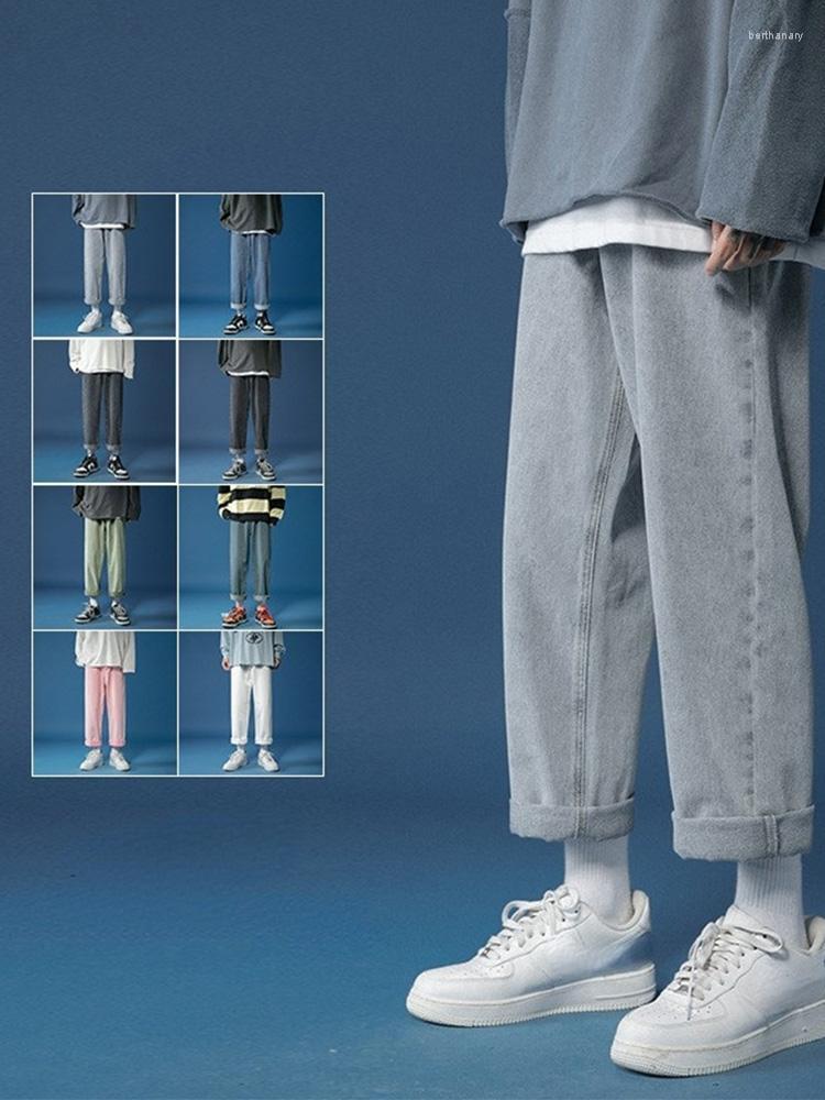 

Men's Jeans Spring And Autumn Loose Straight Nine-Point Wide-Leg Casual Trousers Bert22