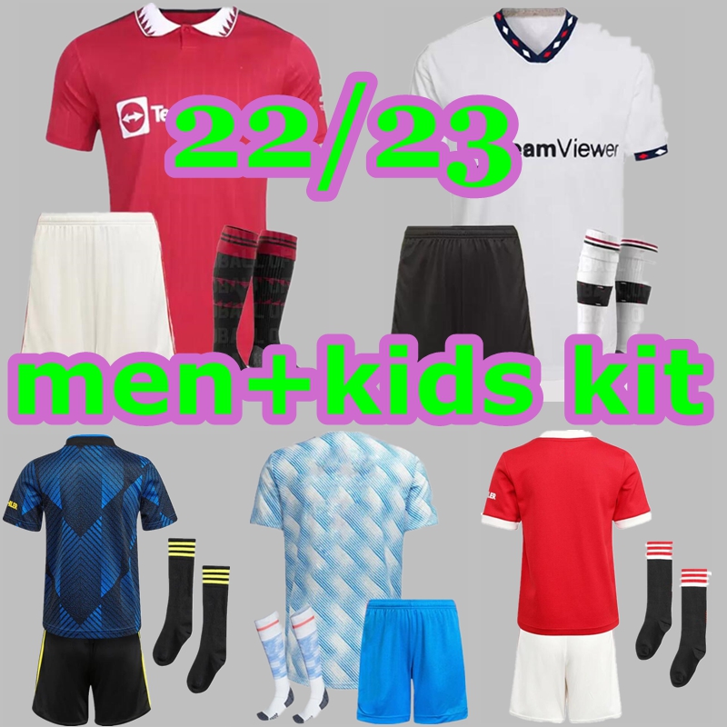 

Man 22 23 Sancho home away thirdSoccer Jerseys United Man Bruno Fernandes Pogba Rashford Chemise football 2021 2022 2023 Lingard Cavani AlDult men Kit UTD, Orange