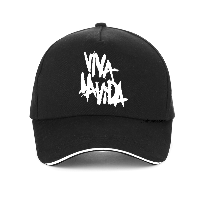 

Rock coldplay Viva la vida Print Baseball Cap Men Summer Sun Hat Rock Music Dad hat Unisex adjustable Snapback Hats bone, Red