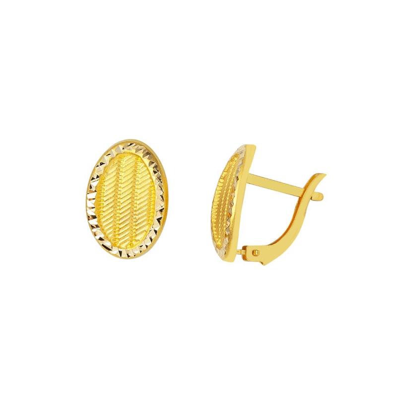 

Clip-on & Screw Back Straw 22 Carat Gold Earrings
