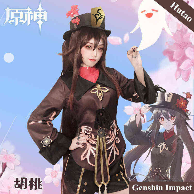 

Cos Hutao Costume Anime Genshin Impact Dress Suit Clothing Game Hu Tao Cosplay Full Set Animation Carnival Role Playing Game for Women J220720