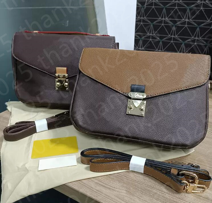 

2022 Luxurys Designers Postman bags Women Messenger Handbags Oxidizing Leather Handbag METIS Pochette Shoulder Bag Crossbody Shopping Tote 8colors, Coffee plaid