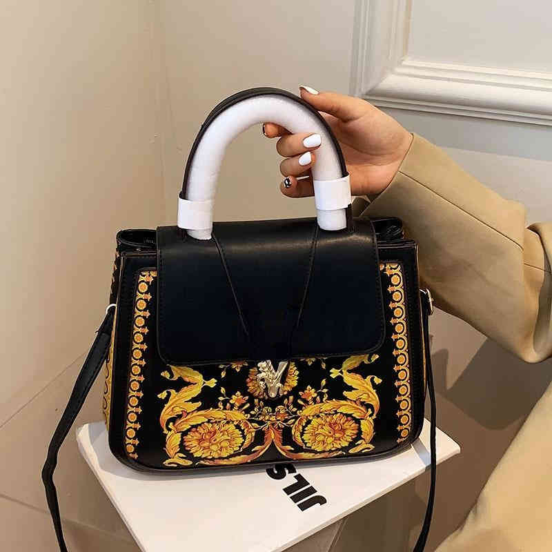 Designer women bags Tide Brand Vers Handbag Ins Fashion Leather Totebag Large Capacity Classic Medusa Palace Print Shoulder Bag Hot Selling Squar