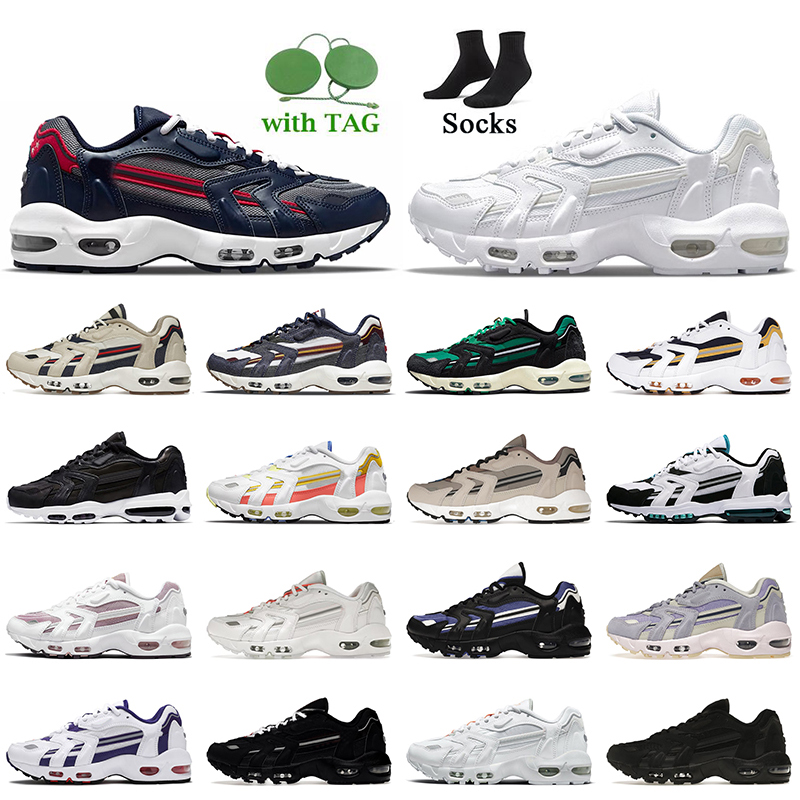 

96 Shoe Women Mens Running Shoes Midnight Navy Triple White Black 96s OG Blackened Blue Bred Pure Platinum Mystic Teal Beach LOW Top Quality Sneakers Jogging Walking, 1 triple black 36-45