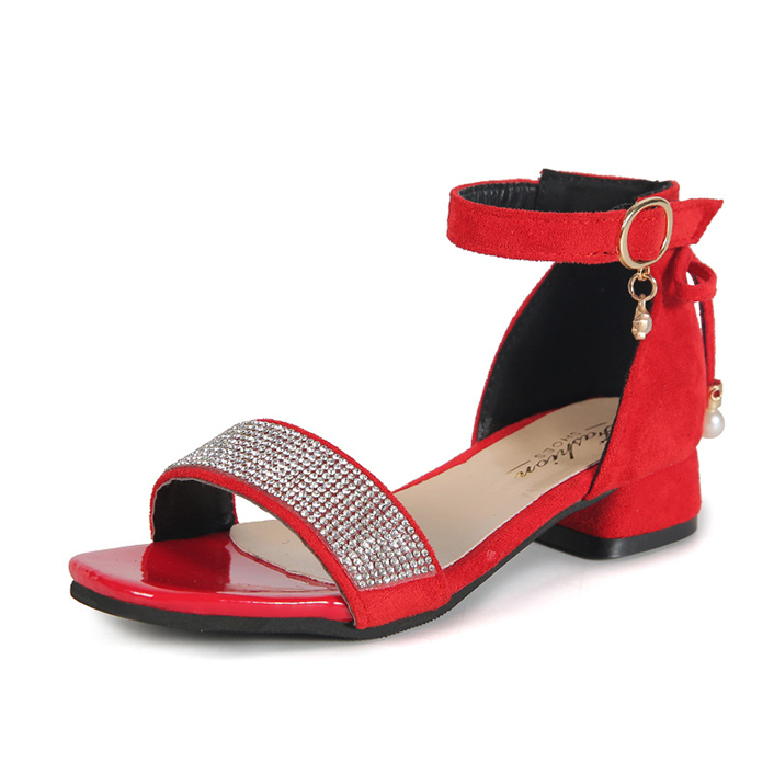 

Baby Girls Summer Red Sandals Shoes Buckle Set Simulation Bow Dance Party Princess Shoes Birthday Gift For Girls, A3