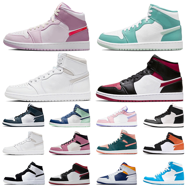 

2022 Basketball Shoes University Blue 1 High Og 1s Neutral Grey Bred Toe Arctic Punch College Dark Forbidden Unc Gray Chicago Mens And Womens Spots Shoe, B2 36-39 valentines day