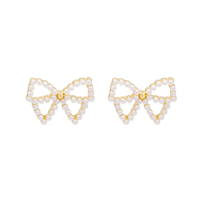 

Dangle & Chandelier Hollow Pearl Bow Earrings