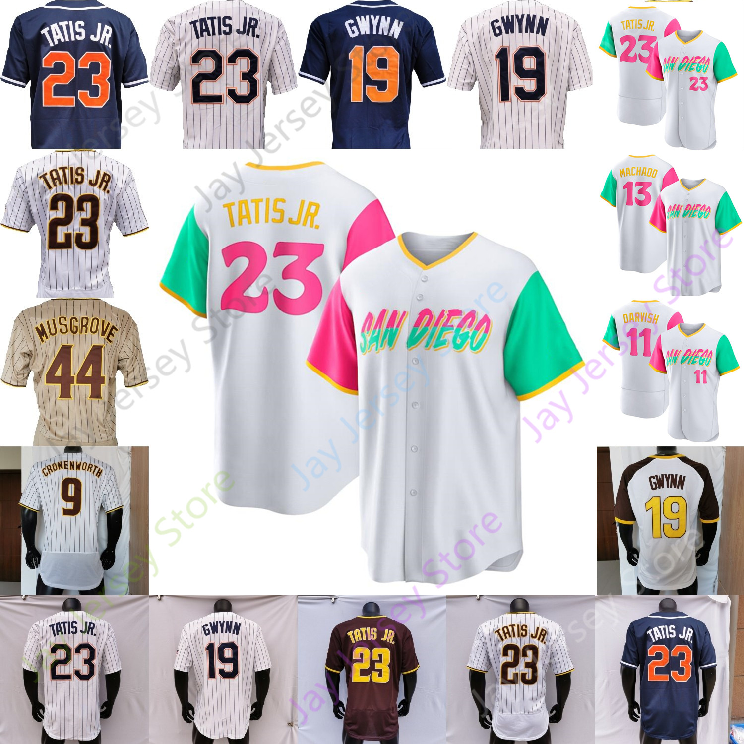 

2022 City Connect Jersey Fernando Tatis Jr. Tony Gwynn Abrams Jake Cronenworth Manny Machado Joe Musgrove Yu Darvish Kim Voit Cano Juan Soto Josh Bell Josh Hader, Fan's versions coffee