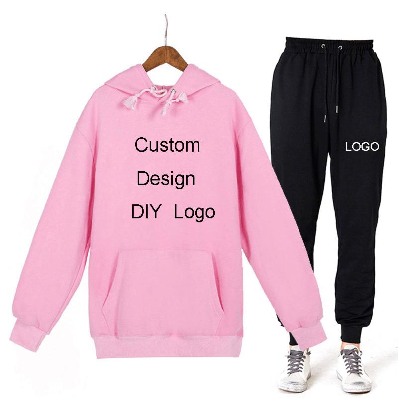 

Men's Tracksuits Casual Long-sleeved Tracksuit Men & Women Couple Plus Velvet Jacket Hoody Sweatshirts + Sweatpants 2 Piece Set Print Logo D, Yellow