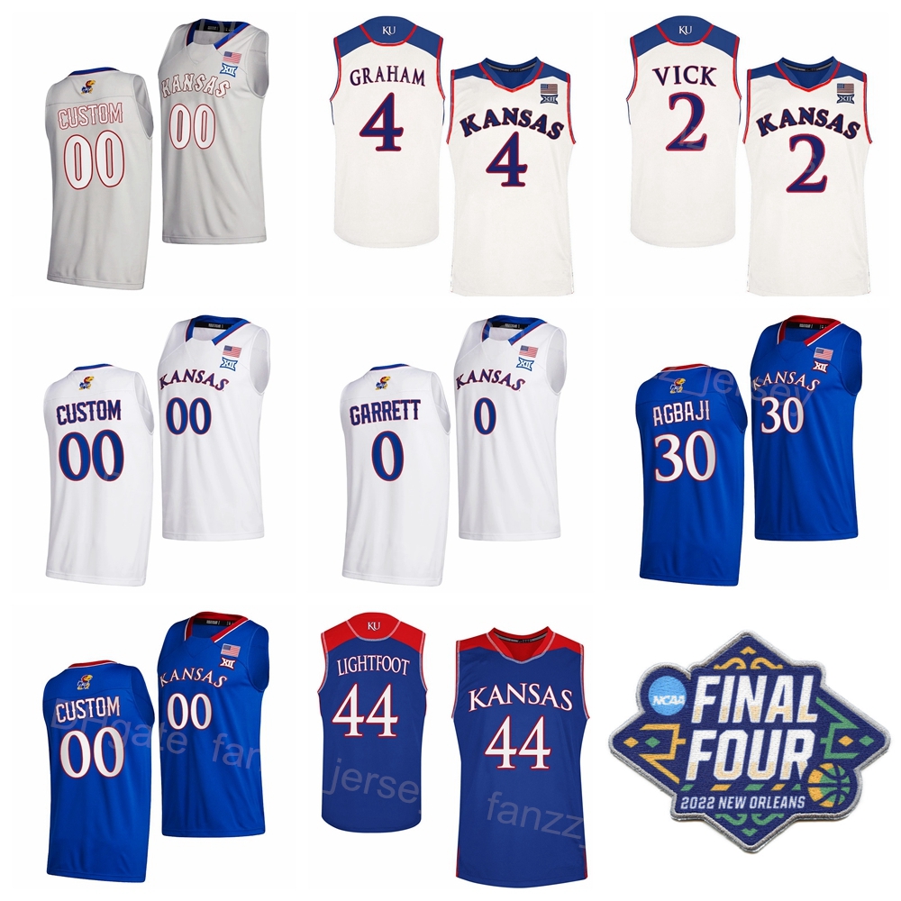 

NCAA College Final Four Kansas Jayhawks Basketball 11 Josh Jackson Jerseys 1 Dedric Lawson 12 Kelly Oubre Jr. 24 Lagerald Vick 0 Frank Mason III 4 Devonte Graham Sport, With final four patch