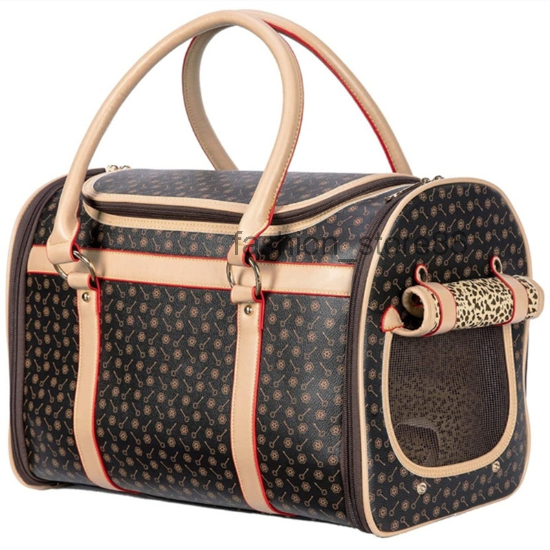 

Breathable Pu Leather Small Cat Dog Carrier Bag Pet Handbag Fashion Outdoor Travel Carrier Tote Bag Portable Pet Dog Supplies