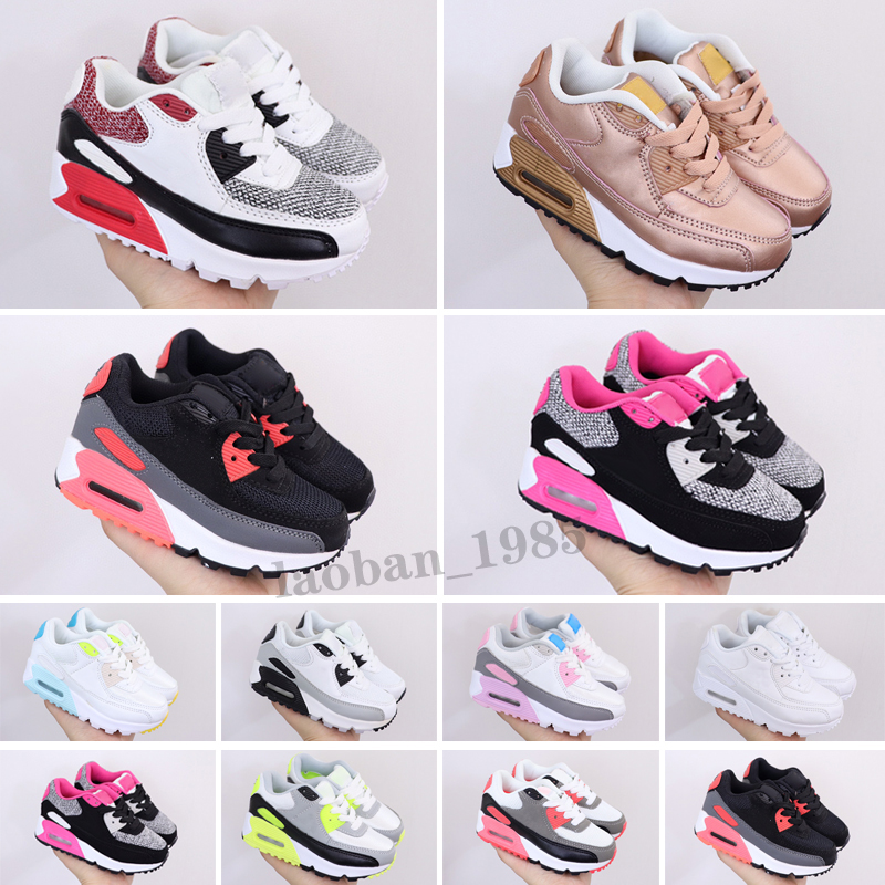 

children Running Shoes Hyper Blue Teal Little Kids Shoe Light Smoke Grey Pink Metallic Silver Triple White Aurora Green Volt Barely Sneakers, Top quality