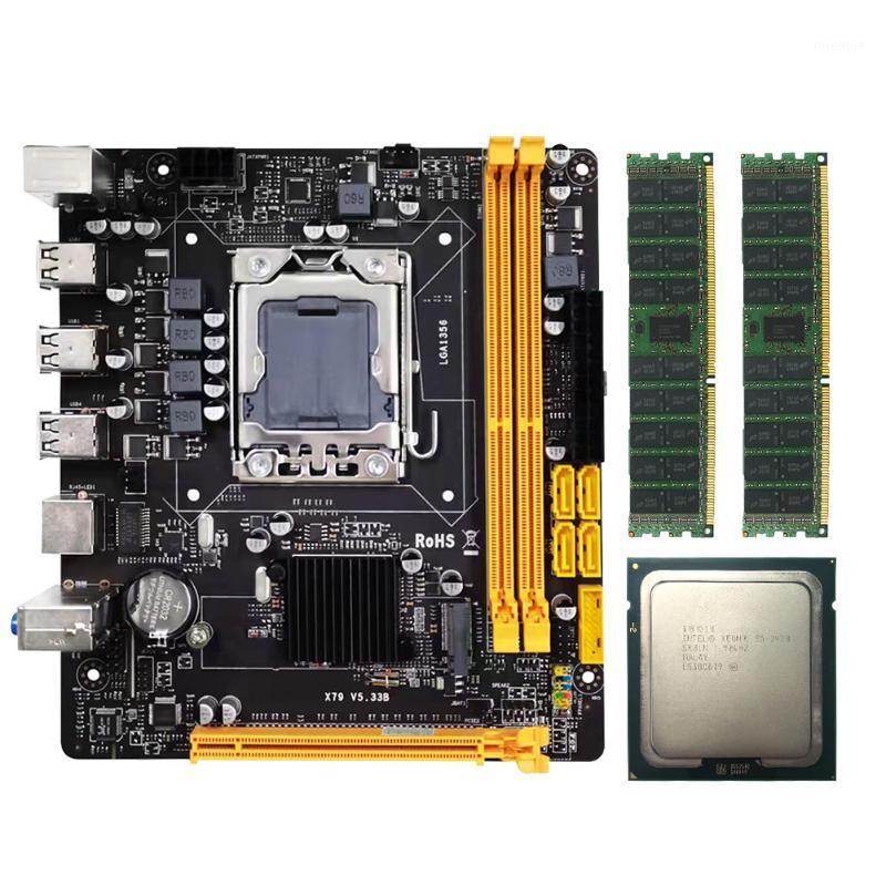 

Motherboards X79 Motherboard LGA 1356+E5 2420 CPU+2x8G DDR3 ECC Memory Set PC Board Kit Desktop Computer Accessory
