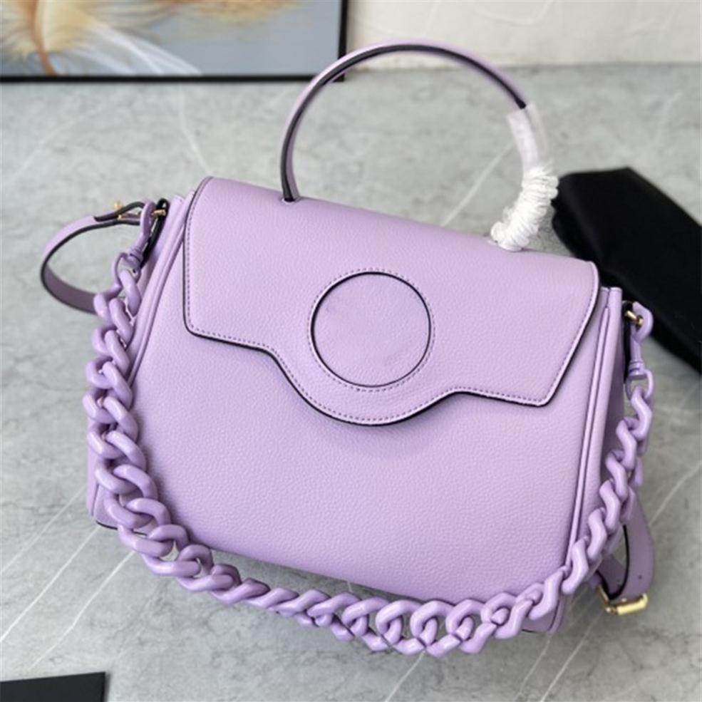 Sac de chaîne de haute qualité dames sacs à main en cuir de luxe Black Brand d'épaule de la marque de mode Medusa Design classique rétro grande c
