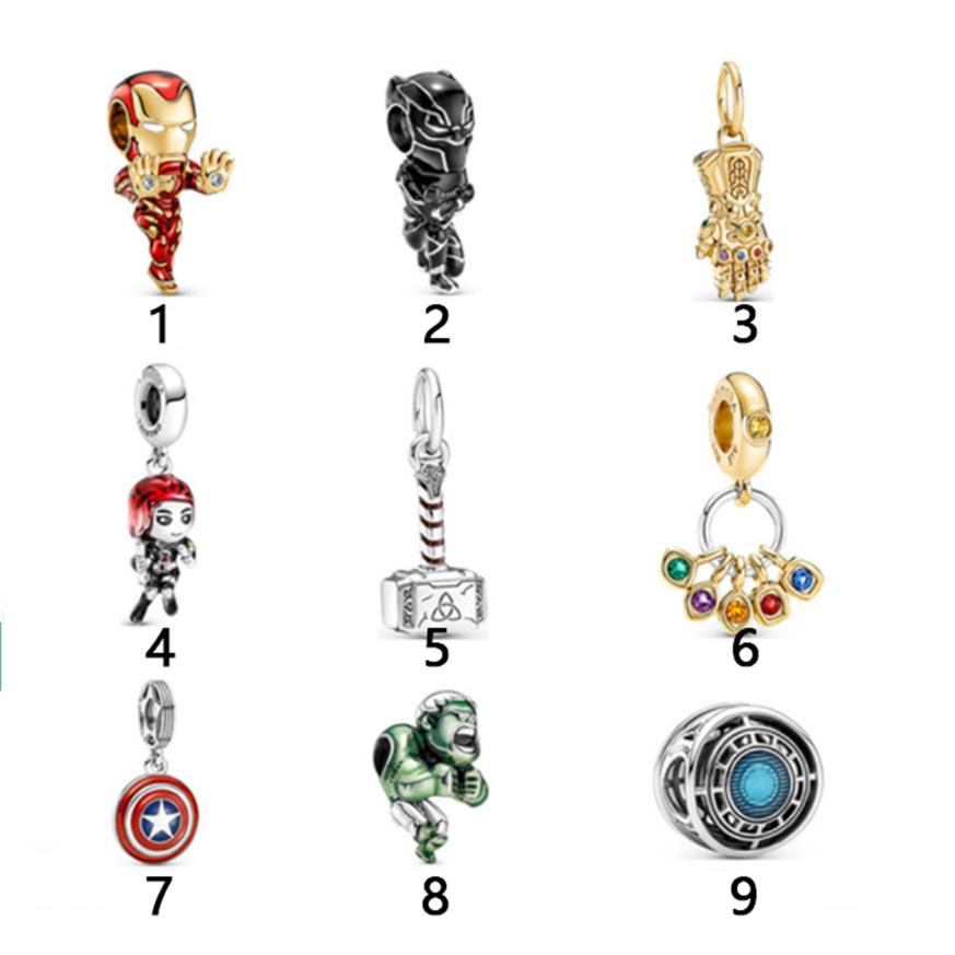 

2022 Spring 925 Sterling Silver Fit Pandora Charms Bracelets Leopard Hammer Hero Charm for European Women Wedding Original Fashion229i