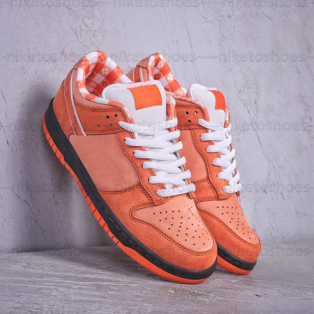 

Designers Low Mens Womens Running Shoes Classic Orange Lobster Sport Skateboard Flat Sneakers Concepts x Fashion Lace-up Casual Trainers, 01