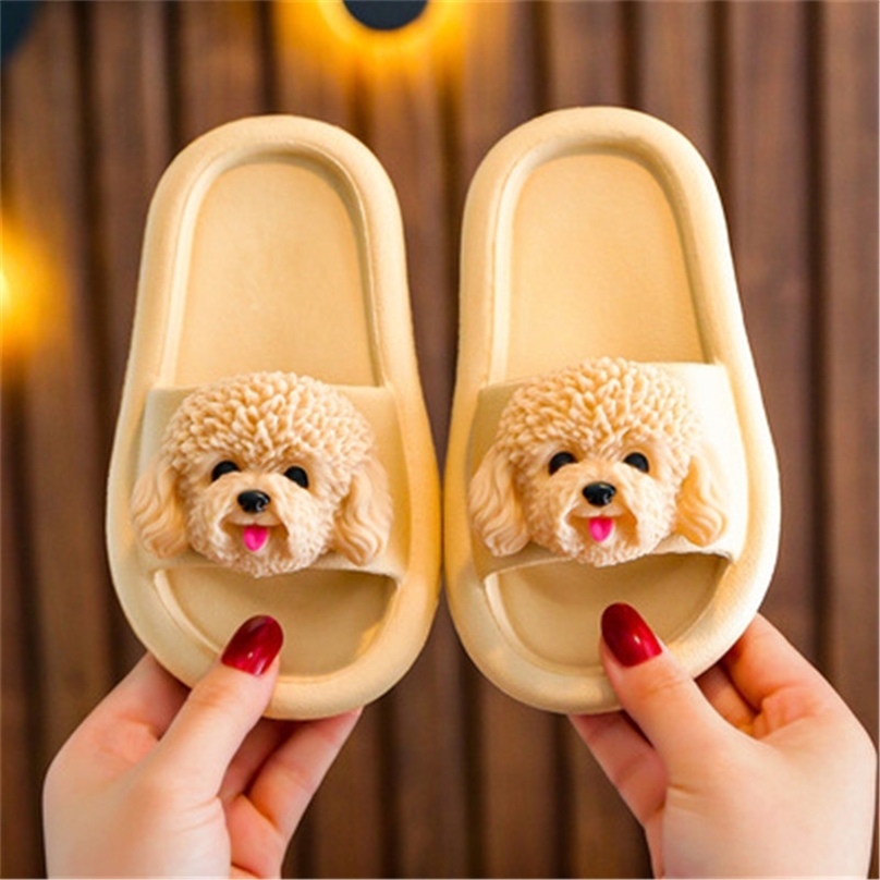 

Kids Summer Beach Boy Girl teddy dog style Sandals Children Nonslip Slippers Baby Toddler Shoes 220617, Apricot