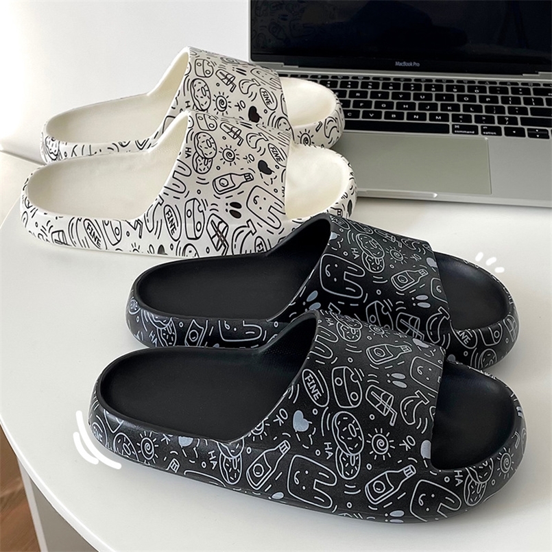 

Cartoon An Women Sandals Outdoor Beach Woman Slides Indoor Bathroom Couples Nonslip Slippers Female Shoes 220615, White