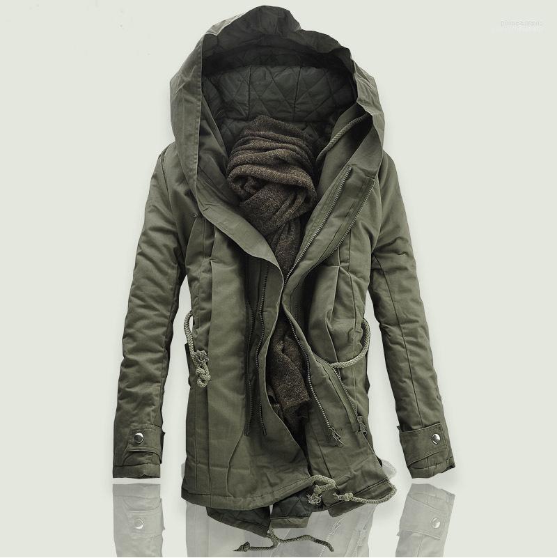 

Men's Down & Parkas 2022 Men Padded Parka Cotton Coat Winter Hooded Jacket Mens Fashion Large Size Thick Warm Black Army Green 6XL1 Phin22, Khaki