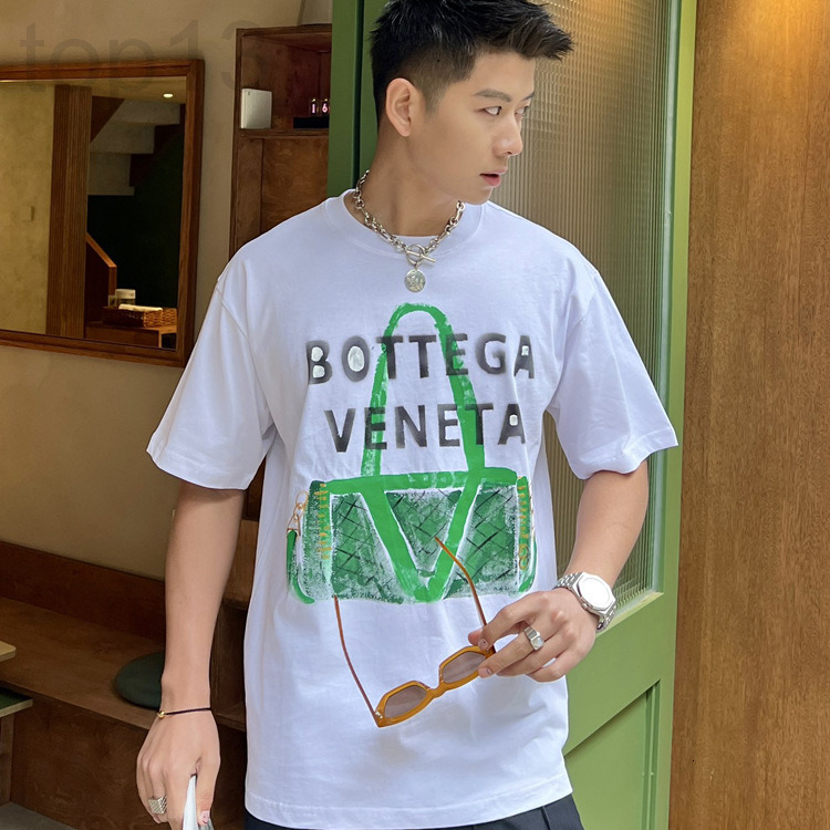 

Men' T-Shirts designer Chaopai 2022 summer large new short sleeve fashion hand-painted handbag men and women couple ins versatile casual cotton T-shirt IJQ3, 2# packing bag