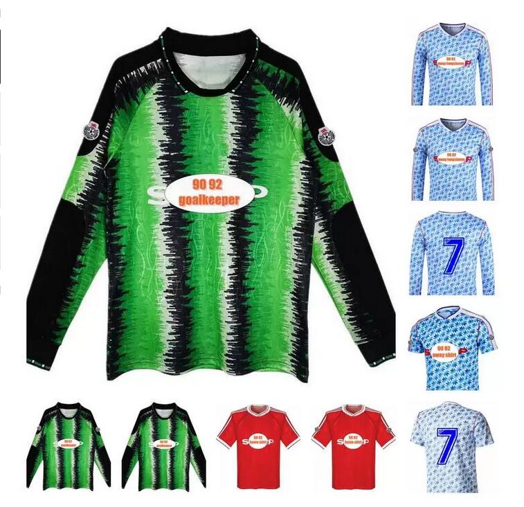 

1990 1992 Bryan Robson Giggs Ince Hughes retro soccer jerseys Manchester Bruce McClair SCHMEICHEL Irwin CANTONA vintage MAN UTD united goalkeeper football shirt