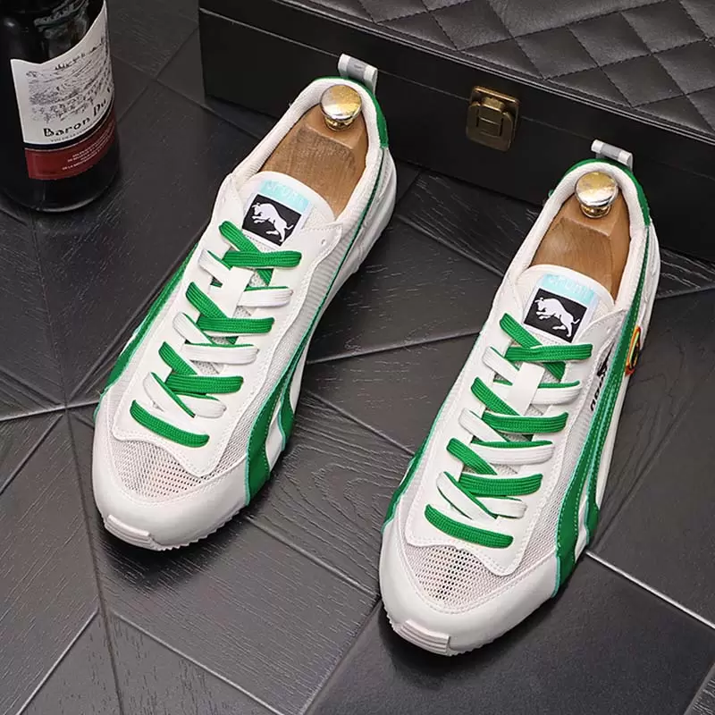 

luxury designer Causal shoes Men Fashion Bottom of the bag mesh printing color matching flat platform prom shoes Moccasins rock Loafers for man