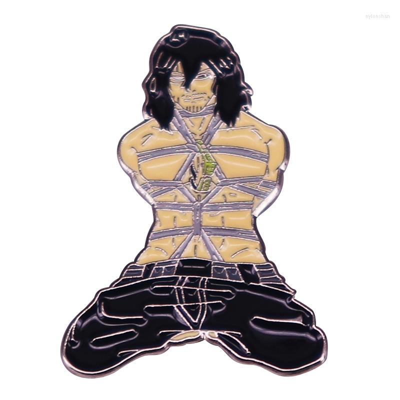 

Pins Brooches MHA Erasure Quirk Sa Aizawa Bondage Enamel Pin My Hero Academia Anime Badge JewelryPins