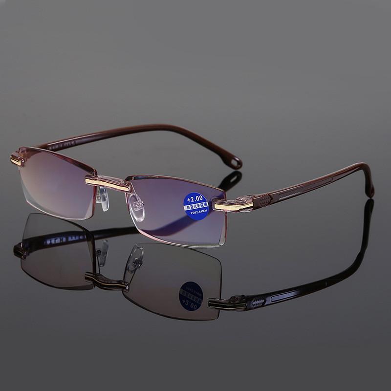 

Sunglasses Anti Blue Light Blocking Rimless Reading Glass Women Men Square Frameless Presbyopic Glasses Diopters 1.0 2.0 3.0 4.0Sunglasses