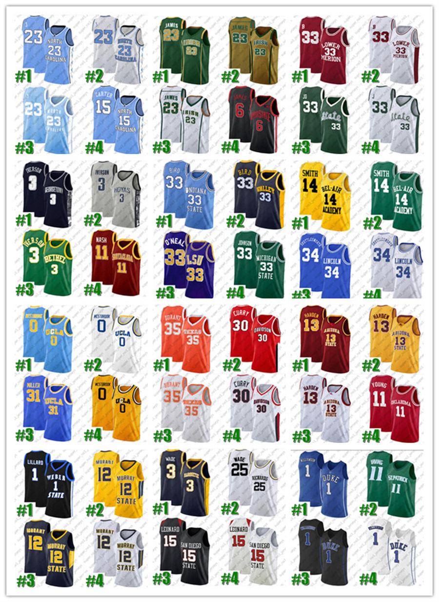 

2022 top Allen Michael Iverson Will Smith James Jersey Basketball North Carolina Lower Merion Bel Air Academy Jerseys Harden Shuttlesworth Ja Morant