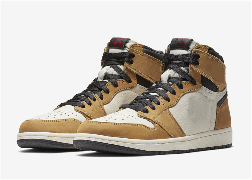 

Designer Shoes Top Quality Jumpman 1 High OG Rookie of the Year Basketball Gold Harvest Black Sail Mens I Outdoor Sports Sneakers