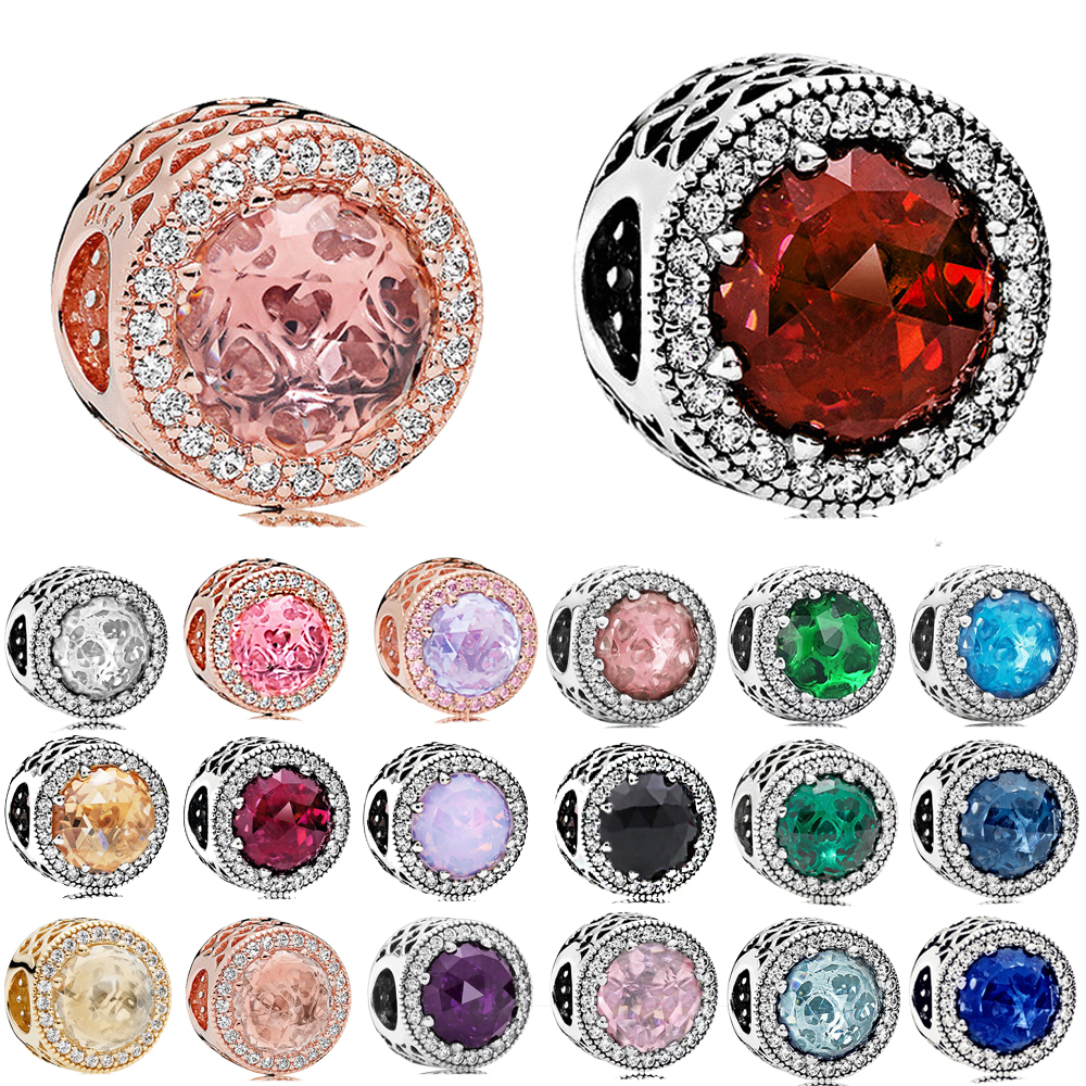 925 perles de charme en argent balancent 20 couleurs perle scintillante Fit Pandora bracelet à breloques bijoux à bricoler soi-même accessoires