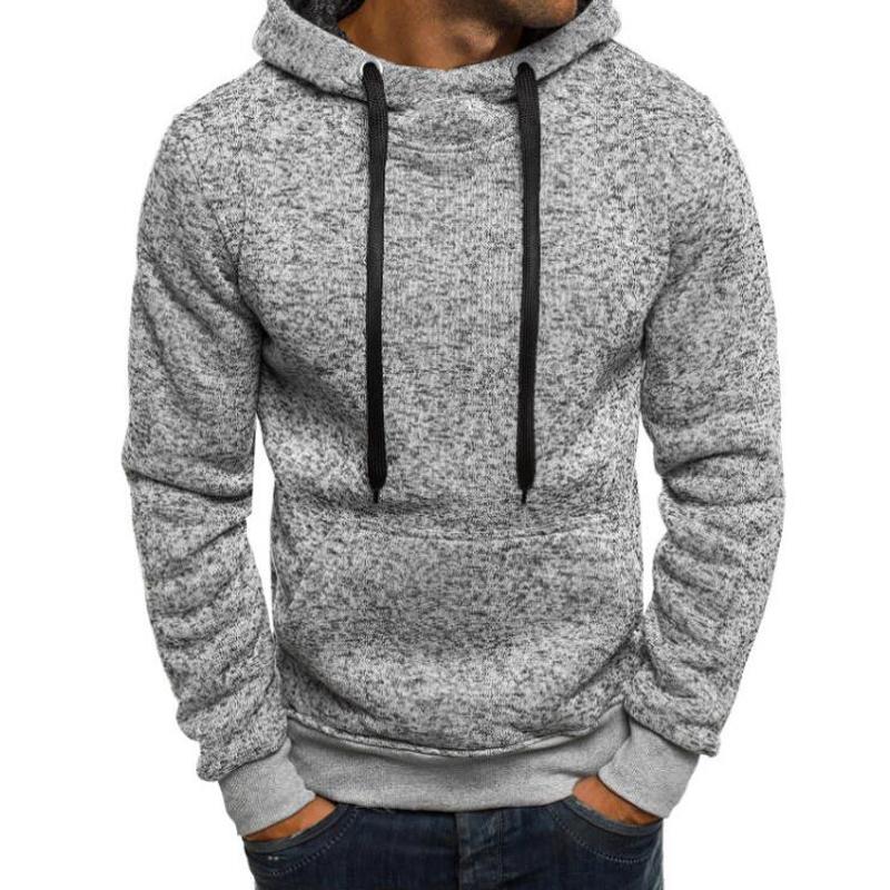 

Men's Hoodies & Sweatshirts Spring Autumn Male Sweatshirt Men Harajuku Solid Hoodie Hip Hop Streetwear Pullover Casual Tracksuit Masculino 2, Light gray