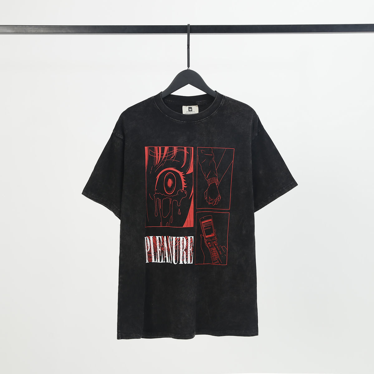 

Men' Plus Tees fashion short sleeve washed Vintage T-shirt half sleeve